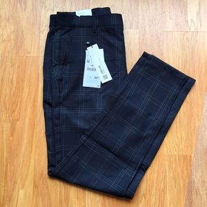 Zara Driver Pant Comfort Slim Dark Blue Patterned